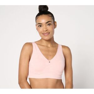 Maya J Women's Bra Sz 40D Breezies Seamless Floral Jacquard Pink A683599